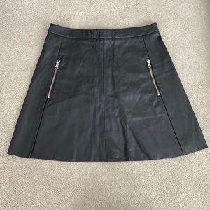 H&M faux leather skirt with pockets